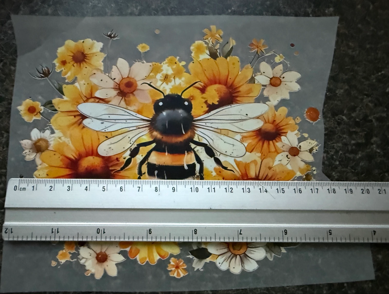 Pegatina DTF de Abeja y Flores - Transferencia de Alta Calidad – photo 2
